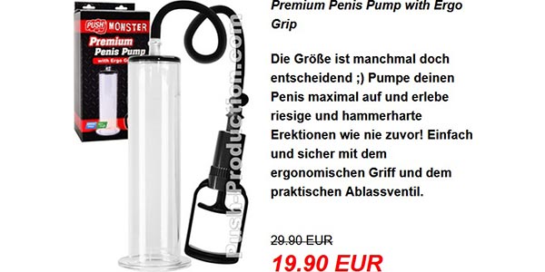 GayShopTotal.com Premium Penis Pumpe mit Ergo Grip