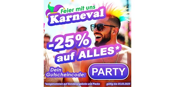 GayShopTotal.com 25% auf alle Artikel außer Packs und Sonderangebote