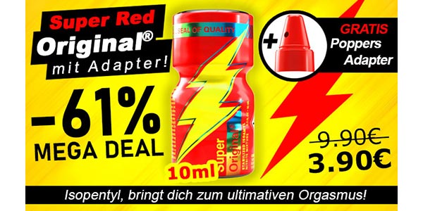 GayShopTotal.com ORIGINAL® SUPER RED small + ADAPTER