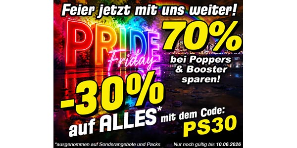 GayShopTotal.com 30 % Rabatt auf alle außer Sonderangebote und Packs