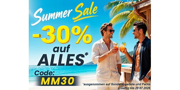 GayShopTotal.com 30 % Rabatt auf alle außer Sonderangebote und Packs
